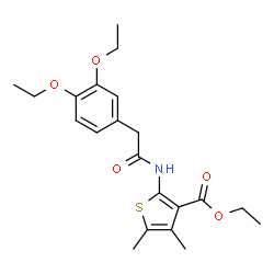 ChemSpider 2D Image | Ethyl 2-{[(3,4-diethoxyphenyl)acetyl]amino}-4,5-dimethyl-3-thiophenecarboxylate | C21H27NO5S