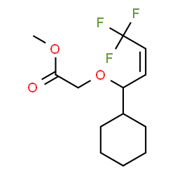 ChemSpider 2D Image | Methyl {[(2Z)-1-cyclohexyl-4,4,4-trifluoro-2-buten-1-yl]oxy}acetate | C13H19F3O3