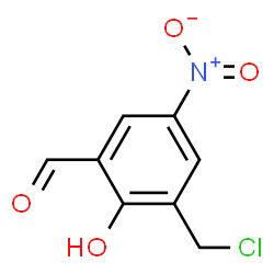 ChemSpider 2D Image | 3-(Chloromethyl)-2-hydroxy-5-nitrobenzaldehyde | C8H6ClNO4