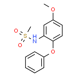 ChemSpider 2D Image | N-(5-Methoxy-2-phenoxyphenyl)methanesulfonamide | C14H15NO4S