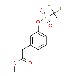 ChemSpider 2D Image | Methyl (3-{[(trifluoromethyl)sulfonyl]oxy}phenyl)acetate | C10H9F3O5S