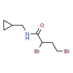 ChemSpider 2D Image | 2,4-Dibromo-N-(cyclopropylmethyl)butanamide | C8H13Br2NO