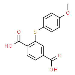 ChemSpider 2D Image | 2-[(4-Methoxyphenyl)sulfanyl]terephthalic acid | C15H12O5S