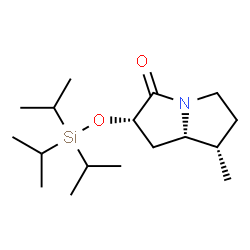 ChemSpider 2D Image | (2S,7S,7aS)-7-Methyl-2-[(triisopropylsilyl)oxy]hexahydro-3H-pyrrolizin-3-one | C17H33NO2Si