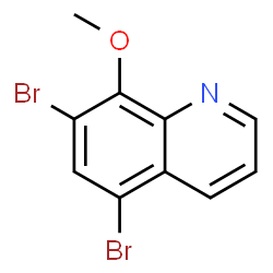 ChemSpider 2D Image | 5,7-Dibromo-8-methoxyquinoline | C10H7Br2NO