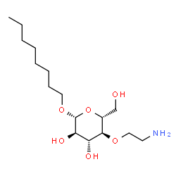 ChemSpider 2D Image | Octyl 4-O-(2-aminoethyl)-beta-D-glucopyranoside | C16H33NO6