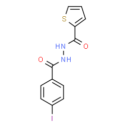 ChemSpider 2D Image | N'-(4-Iodobenzoyl)-2-thiophenecarbohydrazide | C12H9IN2O2S