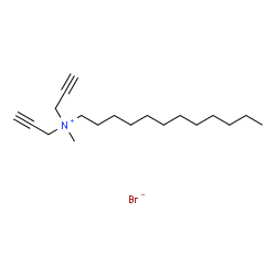 ChemSpider 2D Image | N-Methyl-N,N-di(2-propyn-1-yl)-1-dodecanaminium bromide | C19H34BrN