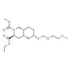 ChemSpider 2D Image | 3-Ethyl 2-methyl (3S,4aS,6S,8aR)-6-[(2-methoxyethoxy)methoxy]octahydro-2,3(1H)-isoquinolinedicarboxylate | C18H31NO7