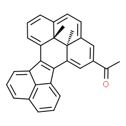 ChemSpider 2D Image | 1-[(14dS,14eS)-14d,14e-Dimethyl-14d,14e-dihydroacenaphtho[1,2-e]pyren-2-yl]ethanone | C30H22O