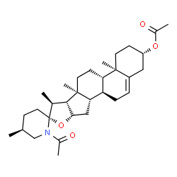 ChemSpider 2D Image | (3beta,22alpha,25S)-28-Acetylspirosol-5-en-3-yl acetate | C31H47NO4