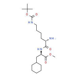ChemSpider 2D Image | Methyl N~6~-{[(2-methyl-2-propanyl)oxy]carbonyl}-L-lysyl-3-cyclohexyl-D-alaninate | C21H39N3O5