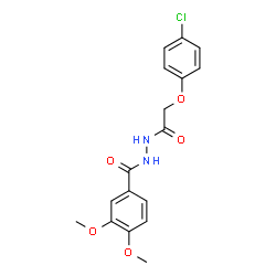 ChemSpider 2D Image | N'-[(4-Chlorophenoxy)acetyl]-3,4-dimethoxybenzohydrazide | C17H17ClN2O5