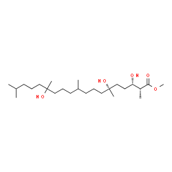 ChemSpider 2D Image | Methyl (2R,3S,6R)-3,6,14-trihydroxy-2,6,10,14,18-pentamethylnonadecanoate | C25H50O5