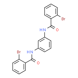 ChemSpider 2D Image | N,N'-1,3-Phenylenebis(2-bromobenzamide) | C20H14Br2N2O2