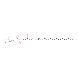 ChemSpider 2D Image | (2R)-2-Hydroxy-3-[(1E)-1-tetradecen-1-yloxy]propyl 2-(trimethylammonio)ethyl phosphate | C22H46NO6P