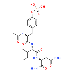 ChemSpider 2D Image | N-Acetyl-O-phosphono-L-tyrosyl-L-isoleucyl-L-aspartamide | C21H32N5O9P