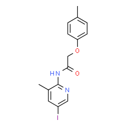 ChemSpider 2D Image | N-(5-Iodo-3-methyl-2-pyridinyl)-2-(4-methylphenoxy)acetamide | C15H15IN2O2