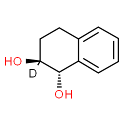 ChemSpider 2D Image | (1S,2S)-(2-~2~H)-1,2,3,4-Tetrahydro-1,2-naphthalenediol | C10H11DO2