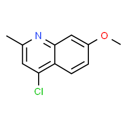 ChemSpider 2D Image | 4-Chloro-7-methoxy-2-methylquinoline | C11H10ClNO