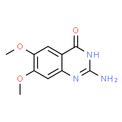 ChemSpider 2D Image | 4-quinazolinol, 2-amino-6,7-dimethoxy- | C10H11N3O3