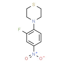 ChemSpider 2D Image | 4-(2-Fluoro-4-nitrophenyl)thiomorpholine | C10H11FN2O2S