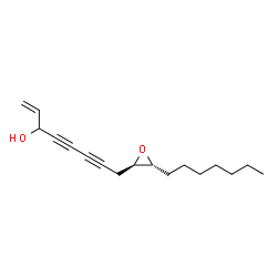 ChemSpider 2D Image | 8-[(2R,3R)-3-Heptyl-2-oxiranyl]-1-octene-4,6-diyn-3-ol | C17H24O2