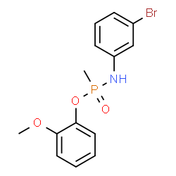 ChemSpider 2D Image | 2-Methoxyphenyl N-(3-bromophenyl)-P-methylphosphonamidate | C14H15BrNO3P
