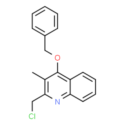 ChemSpider 2D Image | 4-(Benzyloxy)-2-(chloromethyl)-3-methylquinoline | C18H16ClNO