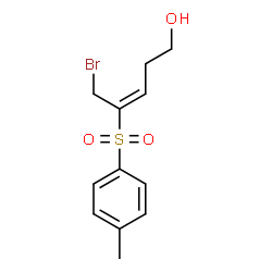 ChemSpider 2D Image | (3E)-5-Bromo-4-[(4-methylphenyl)sulfonyl]-3-penten-1-ol | C12H15BrO3S