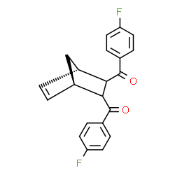 ChemSpider 2D Image | (1R,4S)-Bicyclo[2.2.1]hept-5-ene-2,3-diylbis[(4-fluorophenyl)methanone] | C21H16F2O2