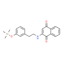 ChemSpider 2D Image | 2-[(2-{3-[(Trimethylsilyl)oxy]phenyl}ethyl)amino]-1,4-naphthoquinone | C21H23NO3Si
