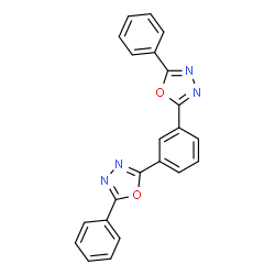 ChemSpider 2D Image | 2,2'-(1,3-Phenylene)bis(5-phenyl-1,3,4-oxadiazole) | C22H14N4O2