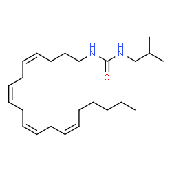 ChemSpider 2D Image | 1-Isobutyl-3-[(4Z,7Z,10Z,13Z)-4,7,10,13-nonadecatetraen-1-yl]urea | C24H42N2O