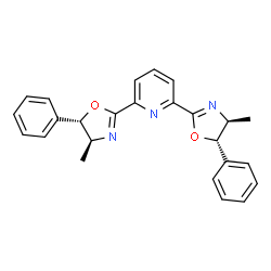 ChemSpider 2D Image | 2,6-Bis[(4S,5S)-4-methyl-5-phenyl-4,5-dihydro-1,3-oxazol-2-yl]pyridine | C25H23N3O2