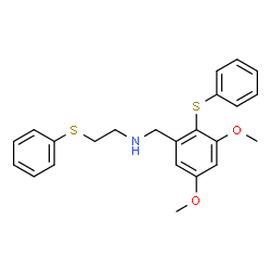 ChemSpider 2D Image | N-[3,5-Dimethoxy-2-(phenylsulfanyl)benzyl]-2-(phenylsulfanyl)ethanamine | C23H25NO2S2
