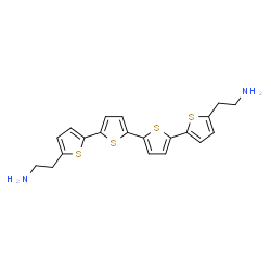ChemSpider 2D Image | 2,2'-(2,2':5',2'':5'',2'''-Quaterthiene-5,5'''-diyl)diethanamine | C20H20N2S4