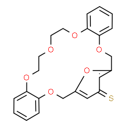 ChemSpider 2D Image | 3,10,13,16,23,29-Hexaoxatetracyclo[23.3.1.0~4,9~.0~17,22~]nonacosa-1(28),4,6,8,17,19,21,25-octaene-27-thione | C23H22O6S