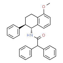 ChemSpider 2D Image | N-[(1R,2R)-5-Methoxy-2-phenyl-1,2,3,4-tetrahydro-1-naphthalenyl]-2,2-diphenylacetamide | C31H29NO2