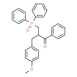 ChemSpider 2D Image | 3-(Diphenylphosphoryl)-2-(4-methoxybenzyl)-1-phenyl-1-propanone | C29H27O3P