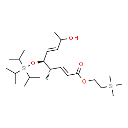 ChemSpider 2D Image | 2-(Trimethylsilyl)ethyl (2E,4S,5S,6E)-8-hydroxy-4-methyl-5-[(triisopropylsilyl)oxy]-2,6-nonadienoate | C24H48O4Si2