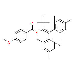 ChemSpider 2D Image | 1,1-Dimesityl-3,3-dimethyl-1-buten-2-yl 4-methoxybenzoate | C32H38O3