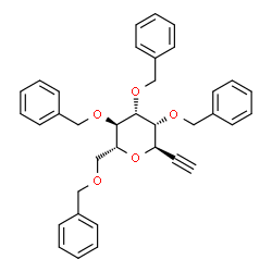 ChemSpider 2D Image | (1R)-1,5-Anhydro-2,3,4,6-tetra-O-benzyl-1-ethynyl-D-mannitol | C36H36O5