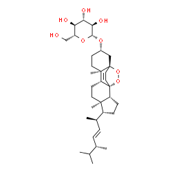 ChemSpider 2D Image | Î²-D-Glucopyranoside, (3Î²,5Î²,22E)-5,8-epidioxyergosta-6,22-dien-3-yl | C34H54O8