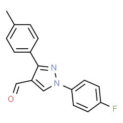 ChemSpider 2D Image | 1-(4-Fluorophenyl)-3-(p-tolyl)-1H-pyrazole-4-carbaldehyde | C17H13FN2O