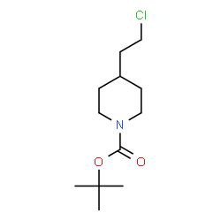 ChemSpider 2D Image | 1,1-Dimethylethyl 4-(2-chloroethyl)-1-piperidinecarboxylate | C12H22ClNO2