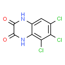 ChemSpider 2D Image | 5,6,7-Trichloro-1,4-dihydro-2,3-quinoxalinedione | C8H3Cl3N2O2