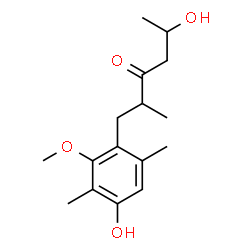 ChemSpider 2D Image | 5-Hydroxy-1-(4-hydroxy-2-methoxy-3,6-dimethylphenyl)-2-methyl-3-hexanone | C16H24O4
