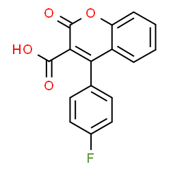 ChemSpider 2D Image | 4-(4-Fluorophenyl)-2-oxo-2H-chromene-3-carboxylic acid | C16H9FO4