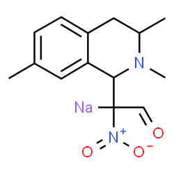 ChemSpider 2D Image | [1-Nitro-2-oxo-1-(2,3,7-trimethyl-1,2,3,4-tetrahydro-1-isoquinolinyl)ethyl]sodium | C14H17N2NaO3